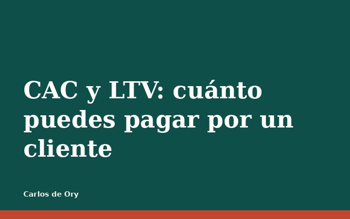 CAC y LTV: cuánto puedes pagar por un cliente