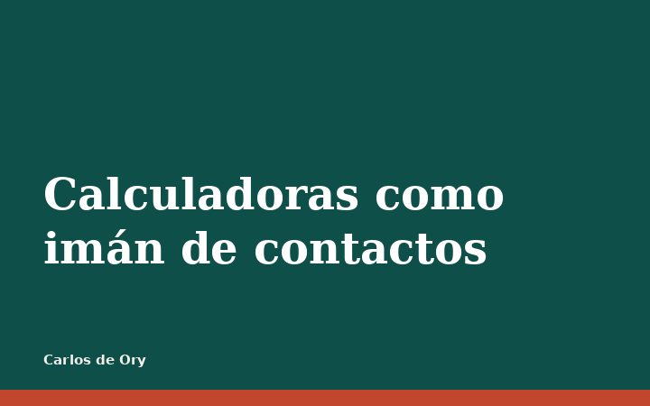 Calculadoras como imán de contactos