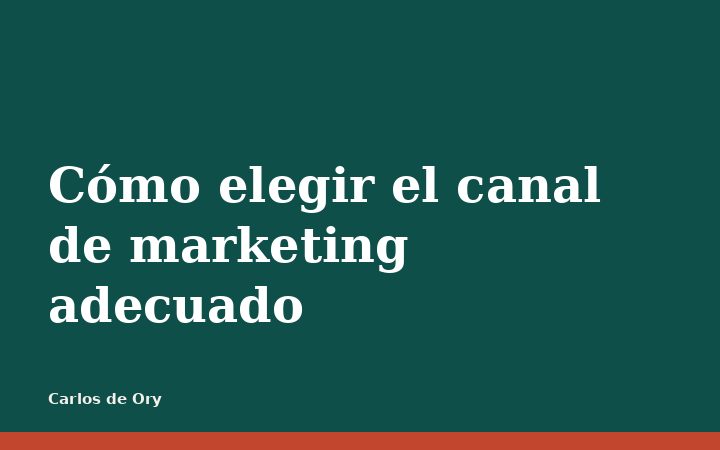 Cómo elegir el canal de marketing adecuado
