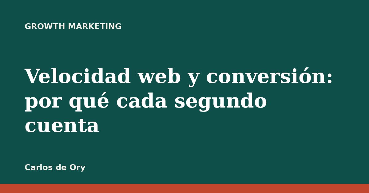 Velocidad web y conversión: por qué cada segundo cuenta