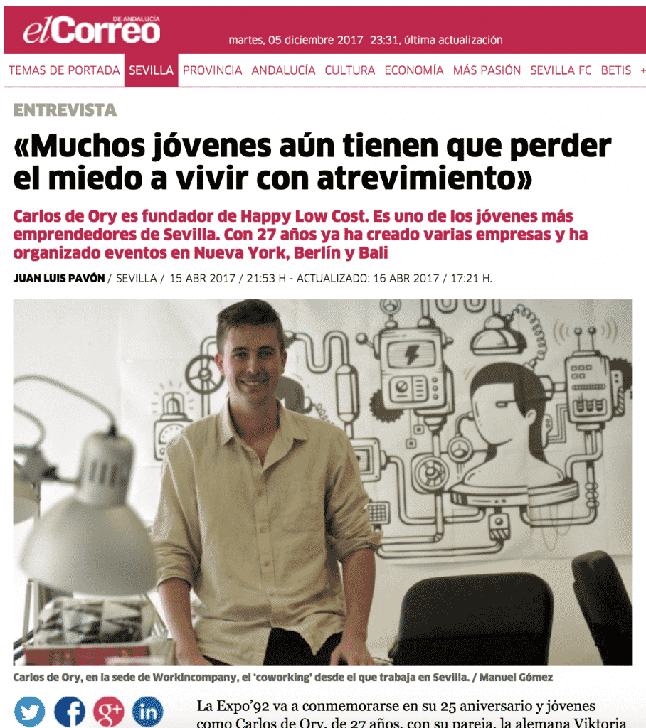 Entrevista en El Correo de Sevilla