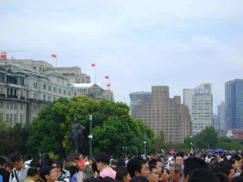 La gran marea roja del 1 de octubre en Shanghai