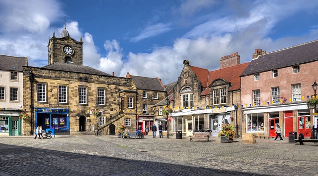 Calles y plaza de Alnwick (Baz Richardson)