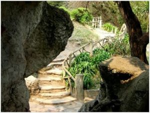 Escalinata en Las Grutas