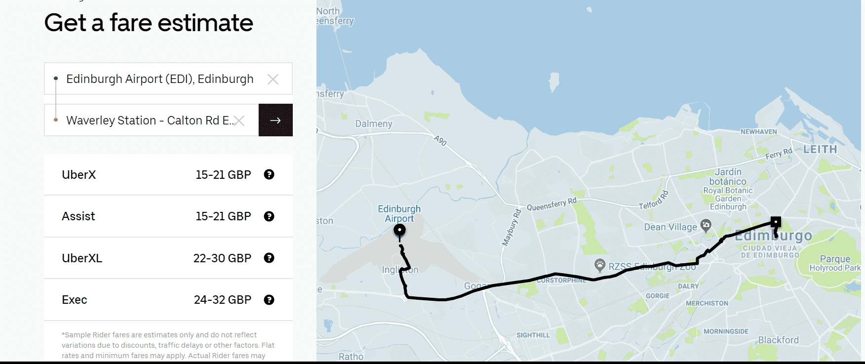 Cómo llegar del aeropuerto de Edimburgo al centro