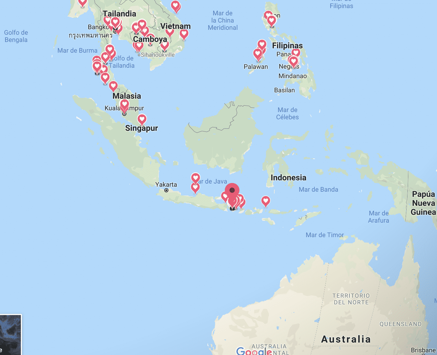 Bali en el mapa