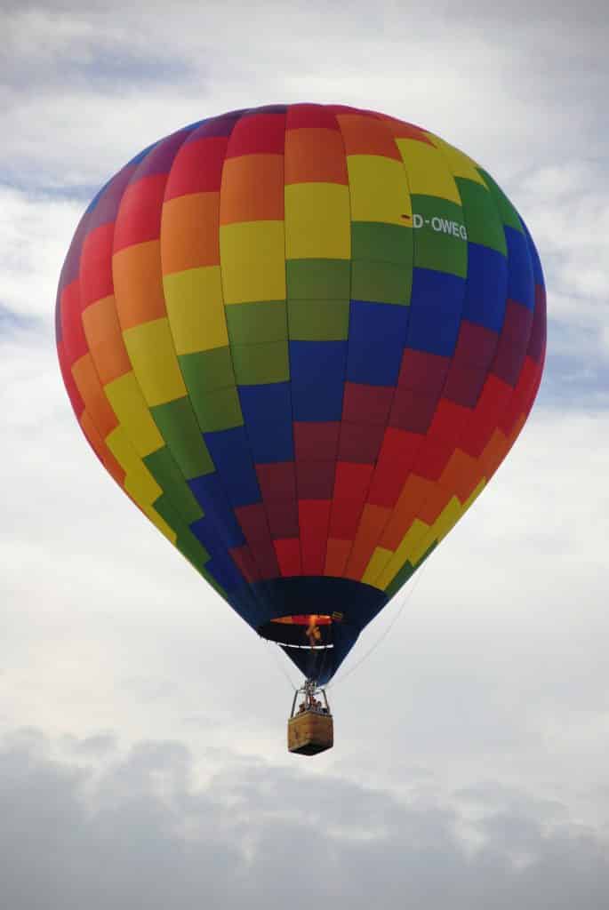 El primer transporte aéreo: una cesta atada a un globo lleno de aire caliente. ¿Te subirías?