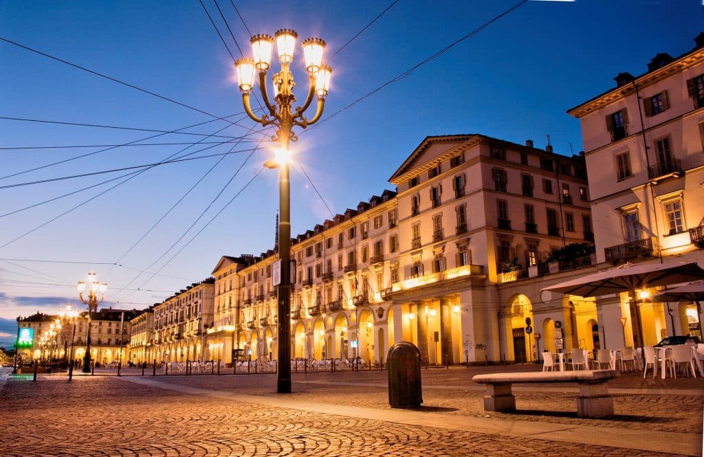 Una de las tantas plazas de Torino