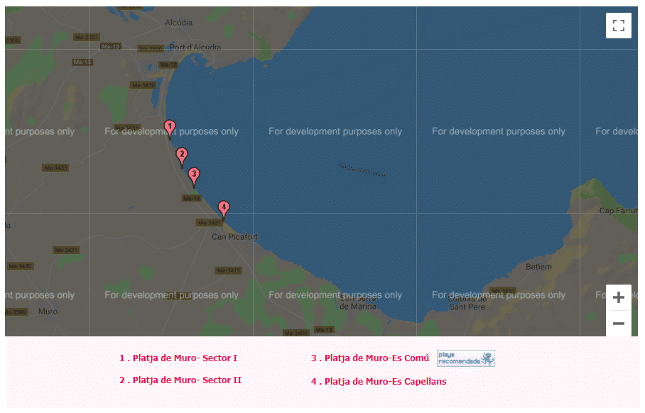 mapa de las calas de mallorca muro