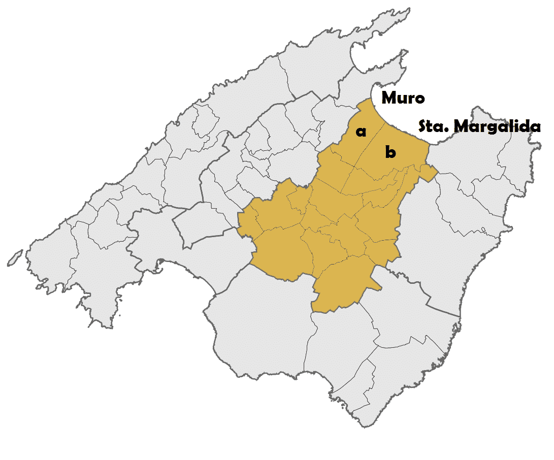 mapa de las calas de mallorca pla de mallorca