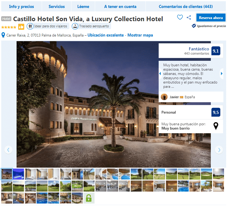 hoteles en Palma de Mallorca 5 estrellas castillo hotel son vida