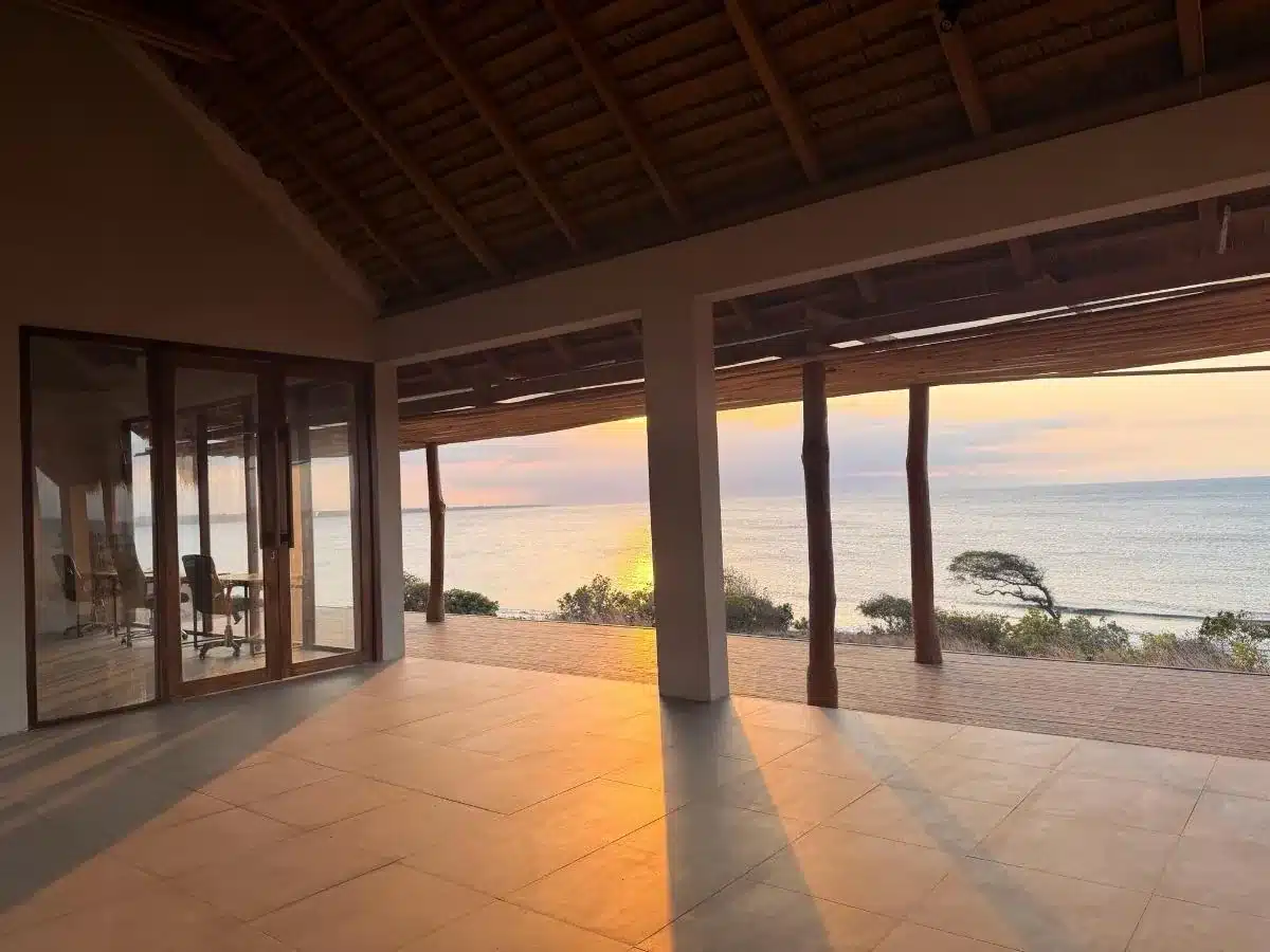 The beachfront coworking at Eco Beach City in Sumba