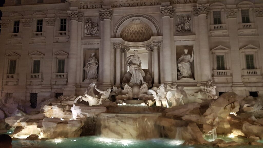 Trevi Fountain at night